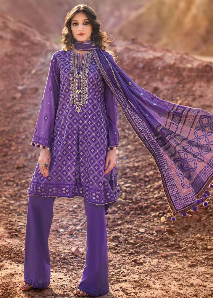 Chunri By Gul Ahmed Embroidered Lawn Suits Unstitched 3 Piece GA24C BM-42008 - Summer Collection