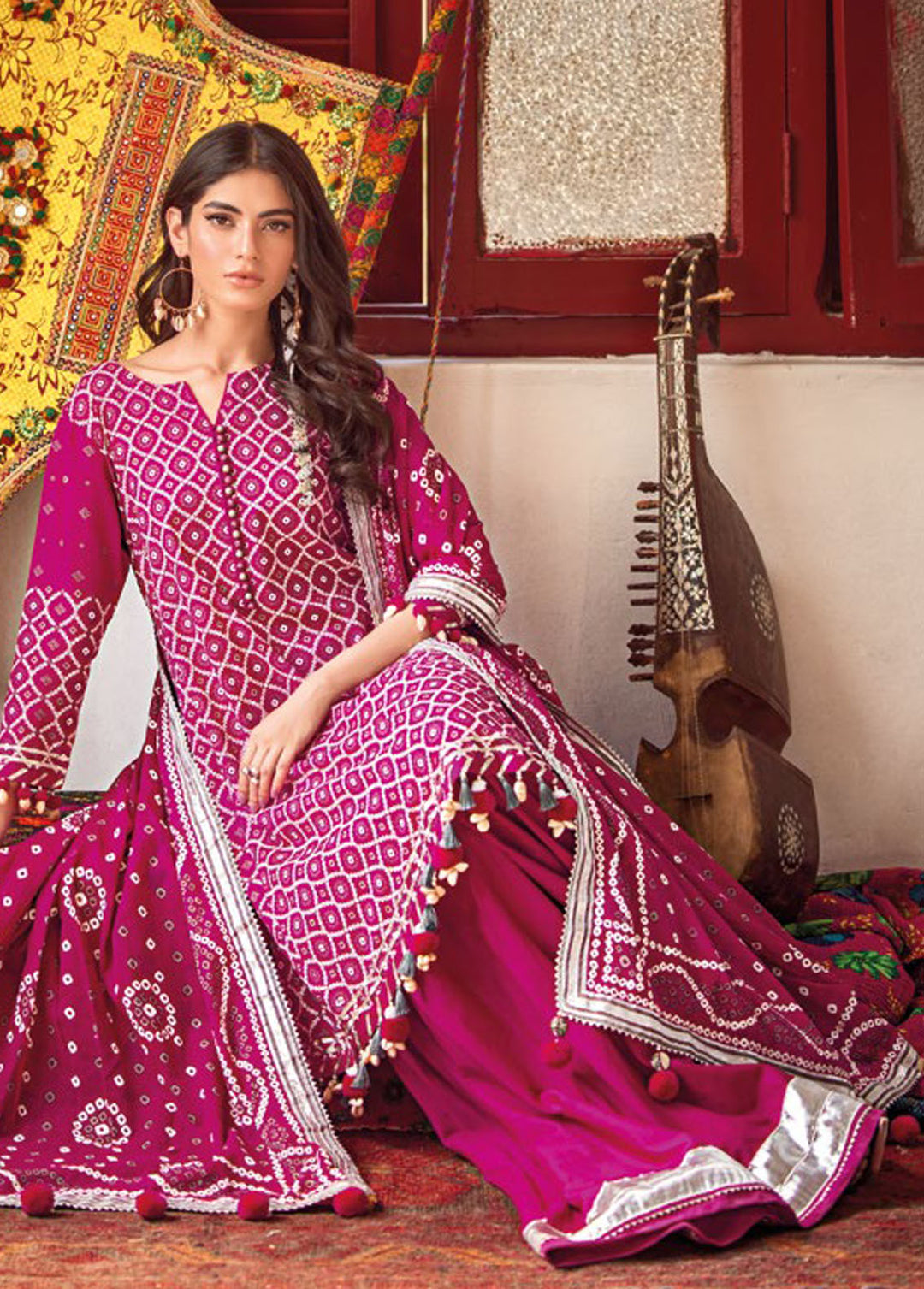 Chunri By Gul Ahmed Printed Lawn Suits Unstitched 3 Piece GA24C CL-42008B - Summer Collection