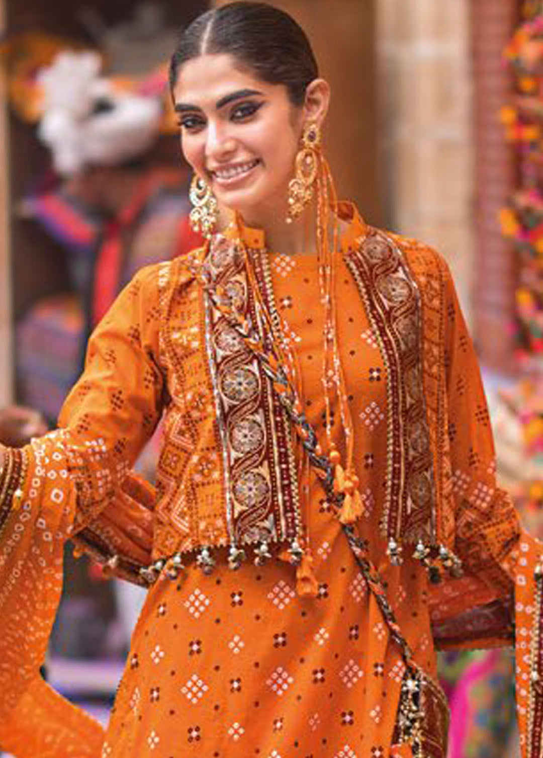 Chunri By Gul Ahmed Printed Lawn Suits Unstitched 3 Piece GA24C CL-42013B - Summer Collection