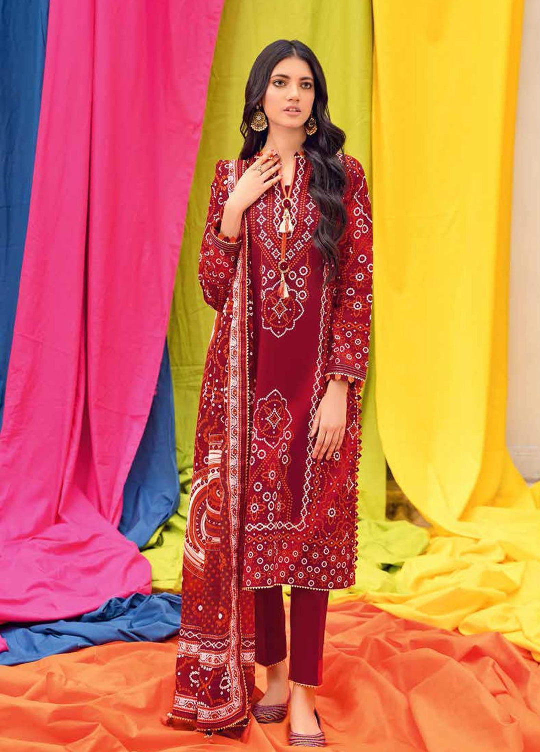 Chunri by Gul Ahmed Printed Lawn Suits Unstitched 3 Piece GA23C CL-22213 B - Summer Collection