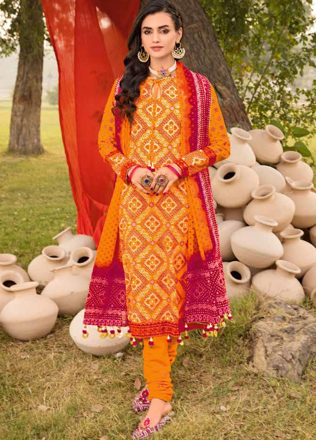 Chunri by Gul Ahmed Printed Lawn Suits Unstitched 3 Piece GA23C CL-32055 A - Summer Collection