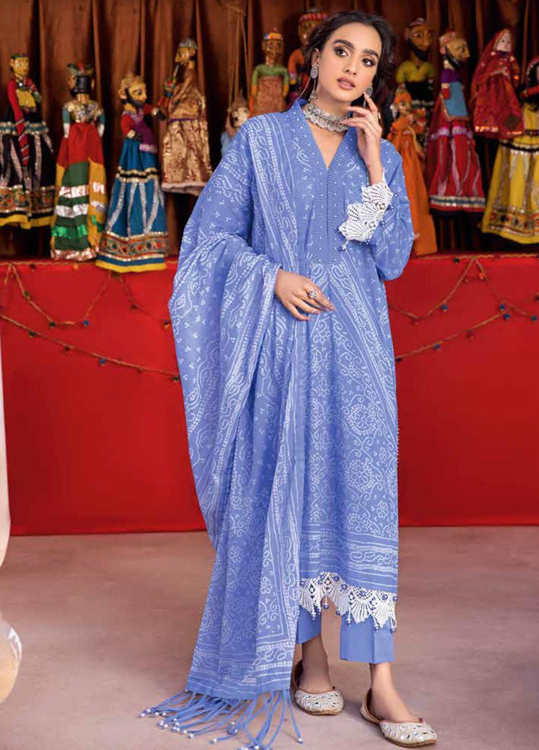 Chunri by Gul Ahmed Printed Lawn Suits Unstitched 3 Piece GA23C CL-32100 B - Summer Collection