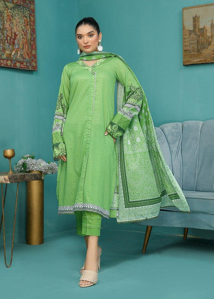 Chunri By Safwa Embroidered Lawn Suits Unstitched 3 Piece SW23CH SCK-18 - Summer Collection