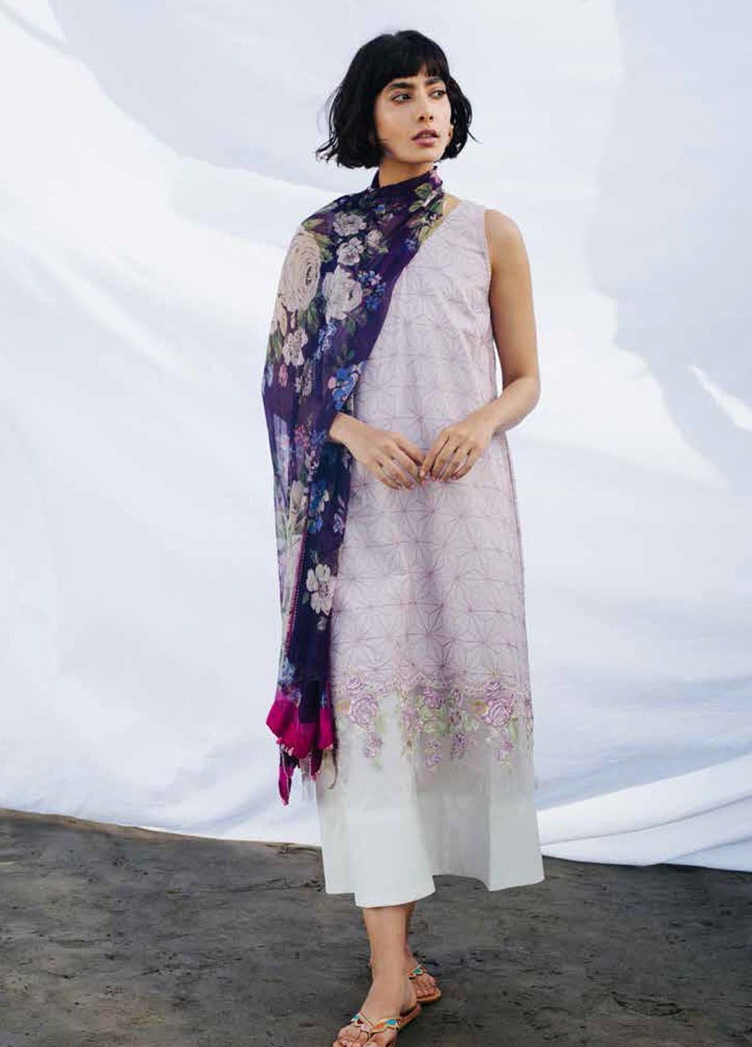Coco By Zara Shahjahan Embroidered Lawn Suits Unstitched 3 Piece CZS20L 6-A - Spring/Summer Collection