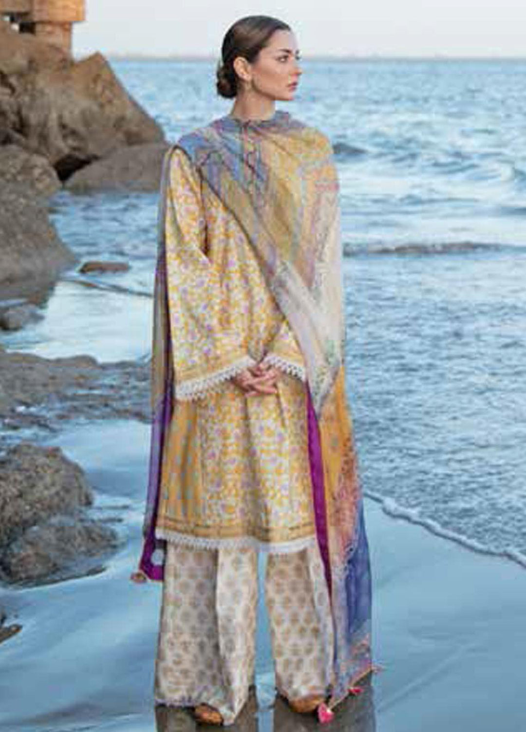 Coco By Zara Shahjahan Embroidered Lawn Suits Unstitched 3 Piece CZS20L 9-B - Spring/Summer Collection