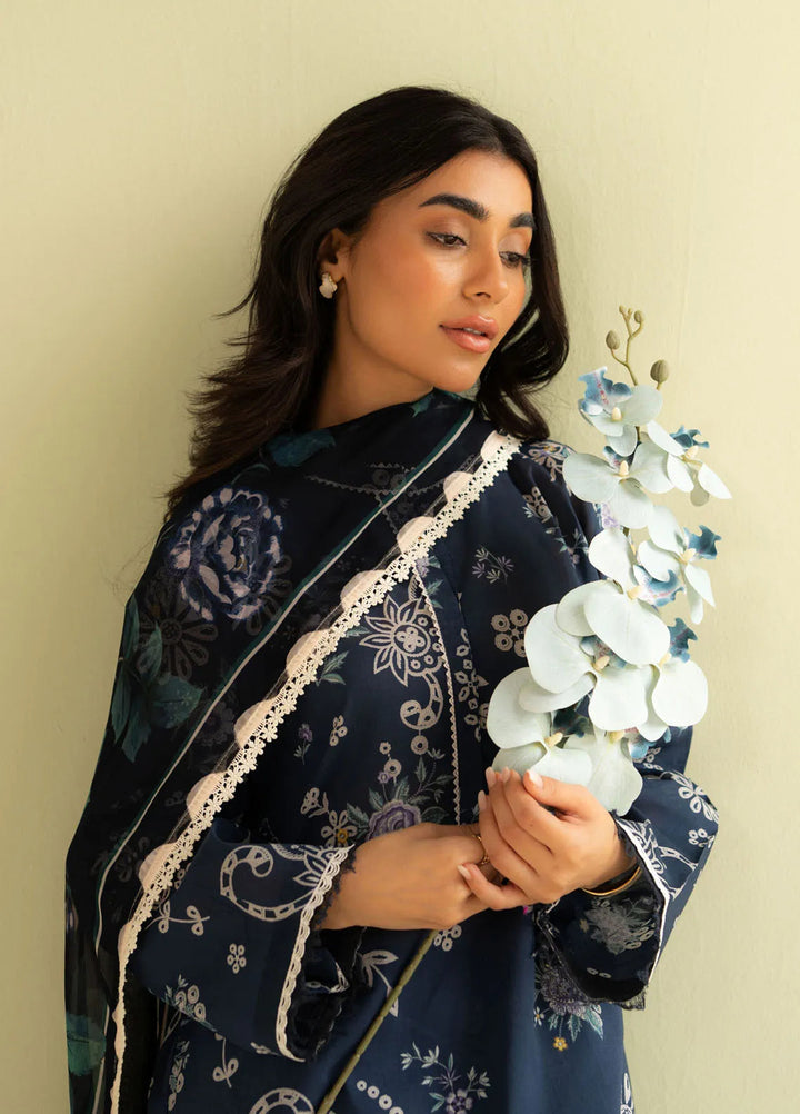 Coco by Zara Shahjahan Printed Lawn Suit Unstitched 3 Piece CZS25P D 8A-Nora - Summer Collection