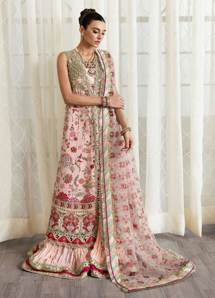 Crimson X Saira Shakira Embroidered Raw Silk Suits Unstitched 3 Piece CR24SW Crystal Chinoiserie - Wedding Collection