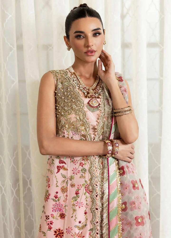 Crimson X Saira Shakira Embroidered Raw Silk Suits Unstitched 3 Piece CR24SW Crystal Chinoiserie - Wedding Collection