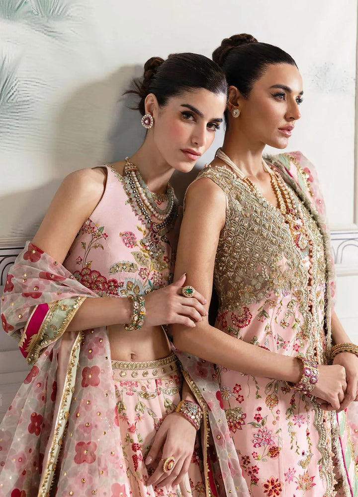 Crimson X Saira Shakira Embroidered Raw Silk Suits Unstitched 3 Piece CR24SW Crystal Chinoiserie - Wedding Collection