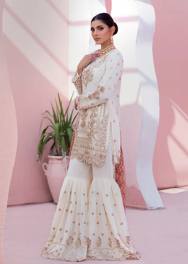 Diara Couture Pret Embroidered Chiffon 3 Piece Suit Hala