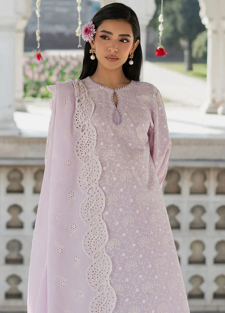 Cross Stitch Chikankari Lawn Suits Unstitched 3 Piece CS25CE Forest Fog - Summer Collection