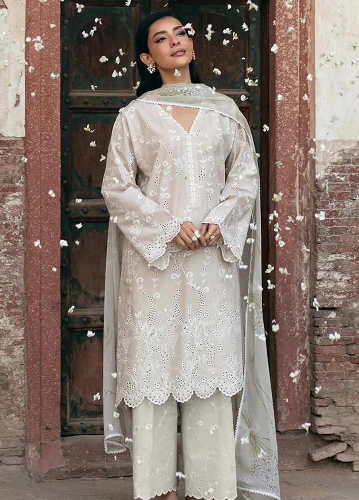 Cross Stitch Chikankari Lawn Suits Unstitched 3 Piece CS25CE Garden Charm - Summer Collection