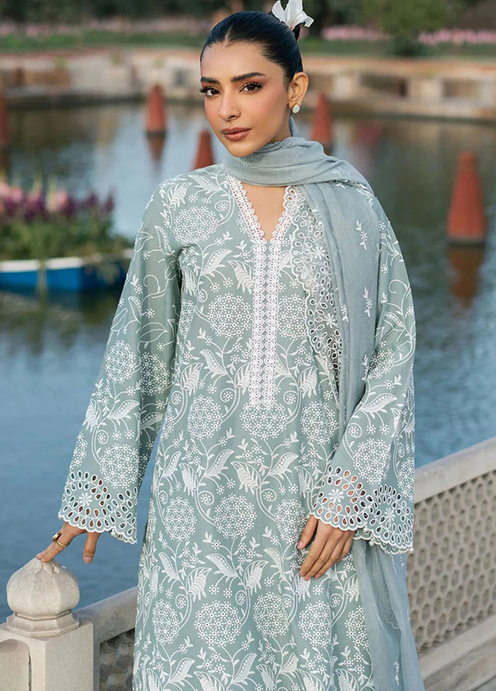 Cross Stitch Chikankari Lawn Suits Unstitched 3 Piece CS25CE Ocean Spruce - Summer Collection