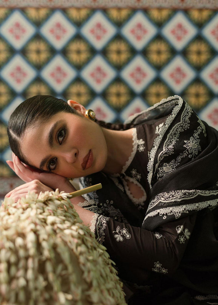 Cross Stitch Chikankari Lawn Suits Unstitched 3 Piece CS24C Dusky Sable - Summer Collection