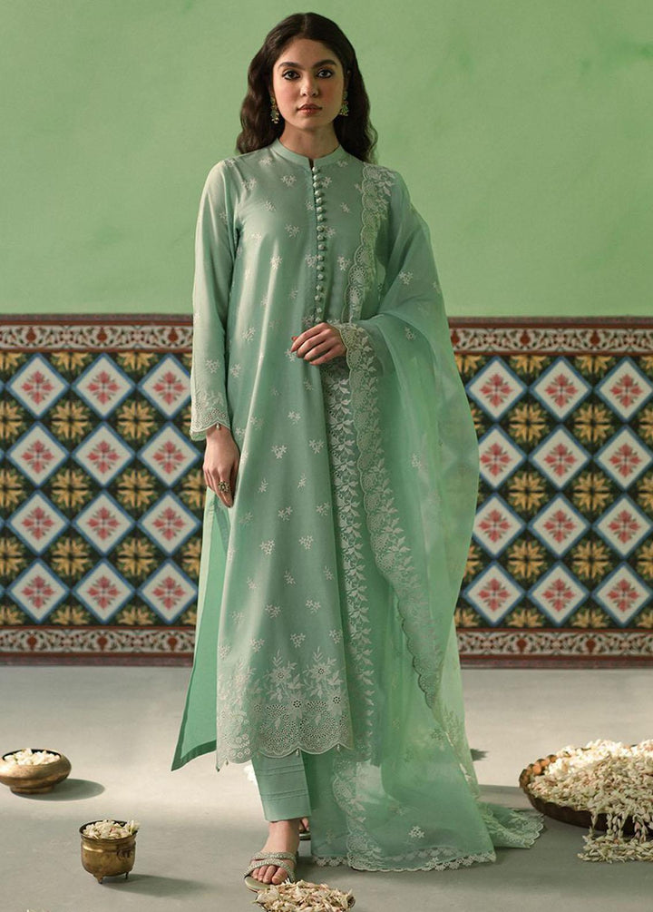 Cross Stitch Chikankari Lawn Suits Unstitched 3 Piece CS24C Floral Wave - Summer Collection
