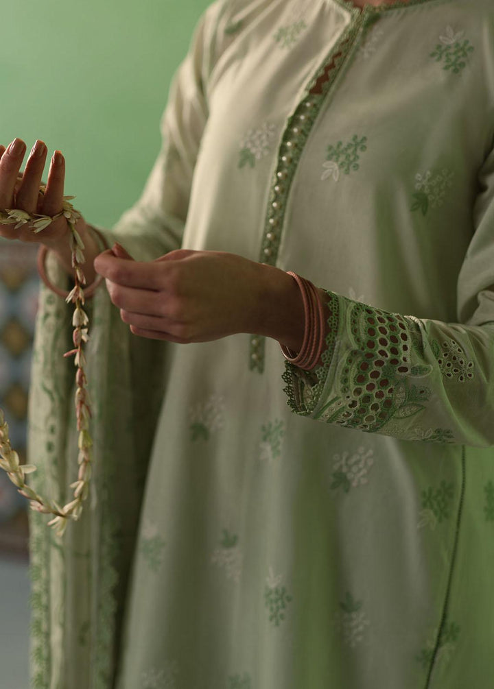 Cross Stitch Chikankari Lawn Suits Unstitched 3 Piece CS24C Icy Mint - Summer Collection