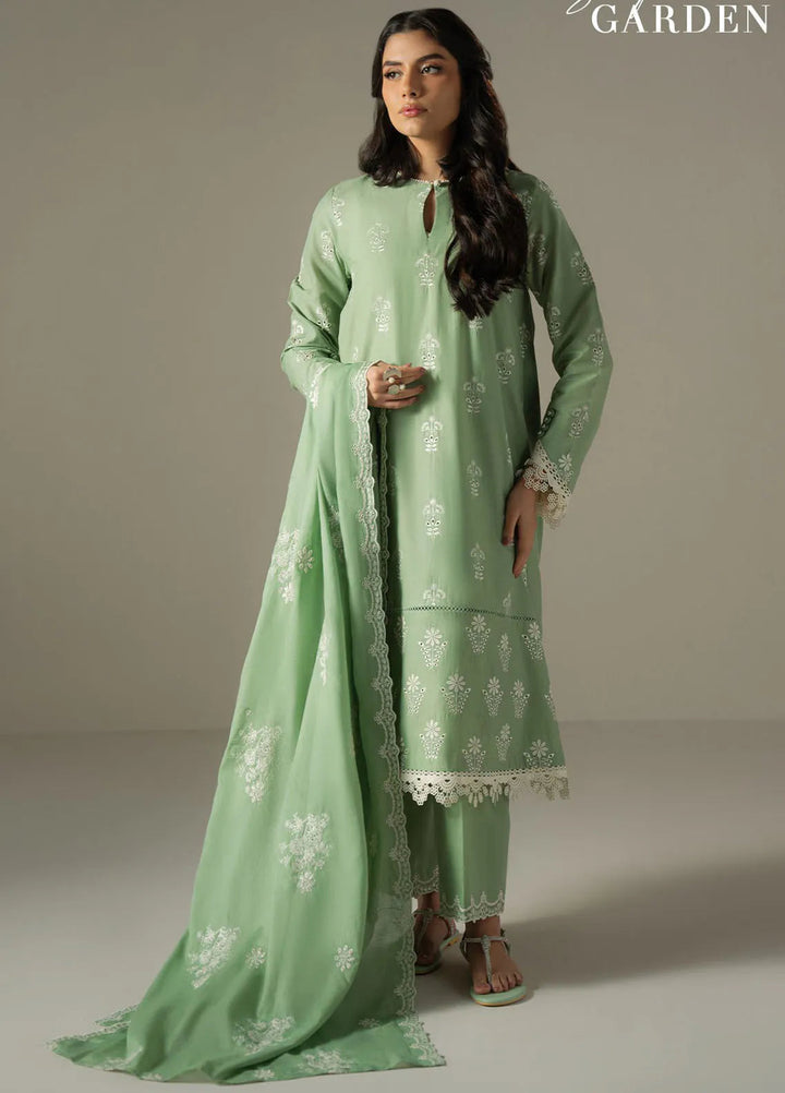 Cross Stitch Embroidered Lawn Suit Unstitched 3 Piece CS25CS Sage Garden - Summer Collection