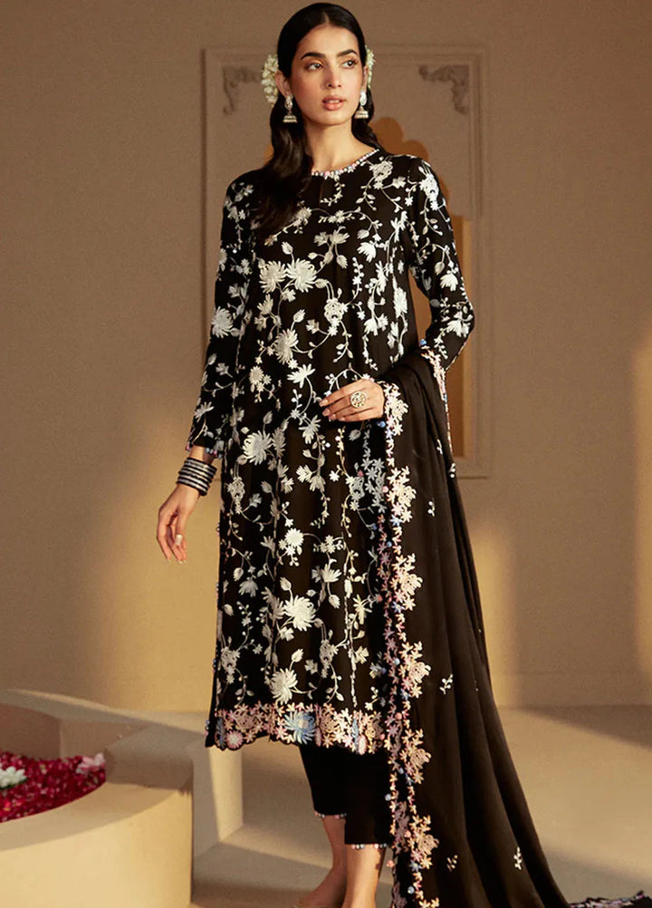 Cross Stitch Embroidered Linen Suits Unstitched 3 Piece CS24W Ashley Smoke - Winter Collection