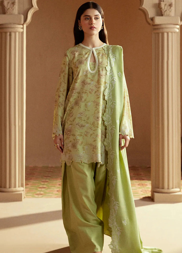 Cross Stitch Embroidered Linen Suits Unstitched 3 Piece CS24W Floral Charm - Winter Collection