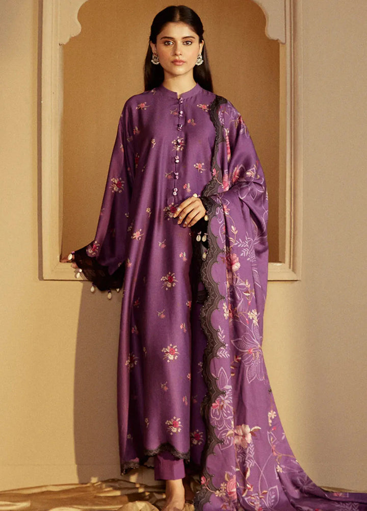 Cross Stitch Embroidered Marina Suits Unstitched 3 Piece CS24W Berry Garden - Winter Collection