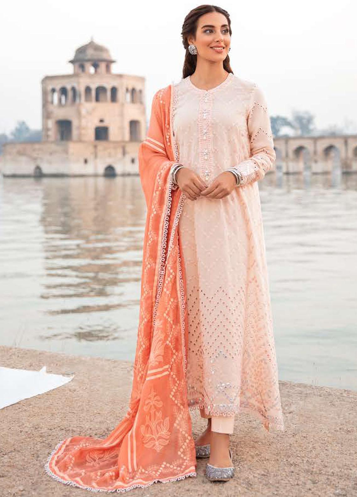 Cross Stitch Unstitched Embroidered Premium Lawn 3 Piece Suit CS26UCPL D19 ROUGE FLARE - Eid Collection main image 1