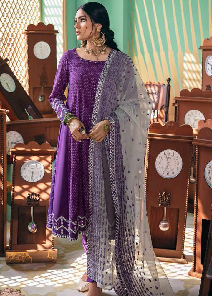 Cross Stitch Embroidered Lawn Suits Unstitched 3 Piece CS21SU 09-SPECULUM SAGE - Luxury Collection