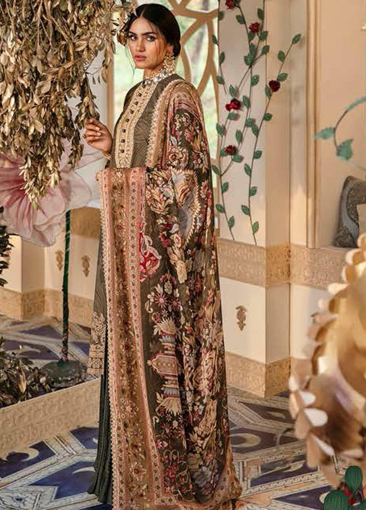 Cross Stitch Embroidered Lawn Suits Unstitched 3 Piece CS21SU 20-JADE FIGURINE - Luxury Collection