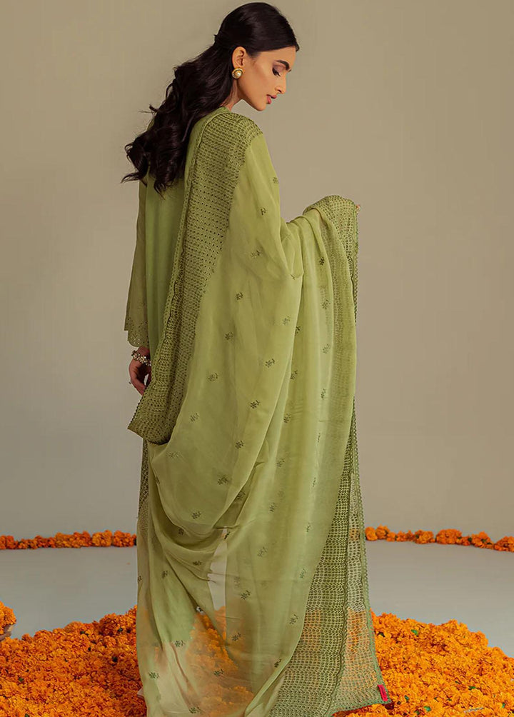 Cross Stitch Embroidered Lawn Suits Unstitched 3 Piece CS23L Floret Fringe - Summer Collection