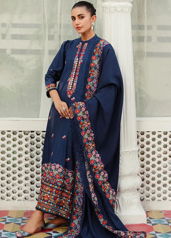 Cross Stitch Embroidered Khaddar Suits Unstitched 3 Piece CS23KL Twilight Glare - Winter Collection