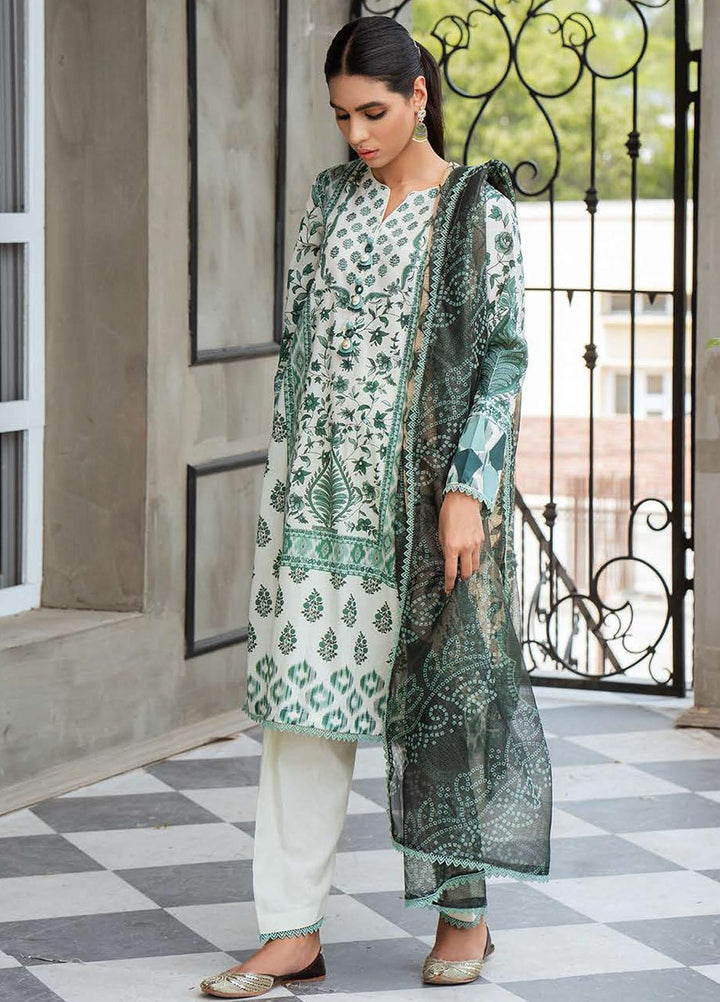 Cross Stitch Printed Lawn Suits Unstitched 3 Piece CS21SE D-10 SAPPHIRE STROKE - Summer Collection