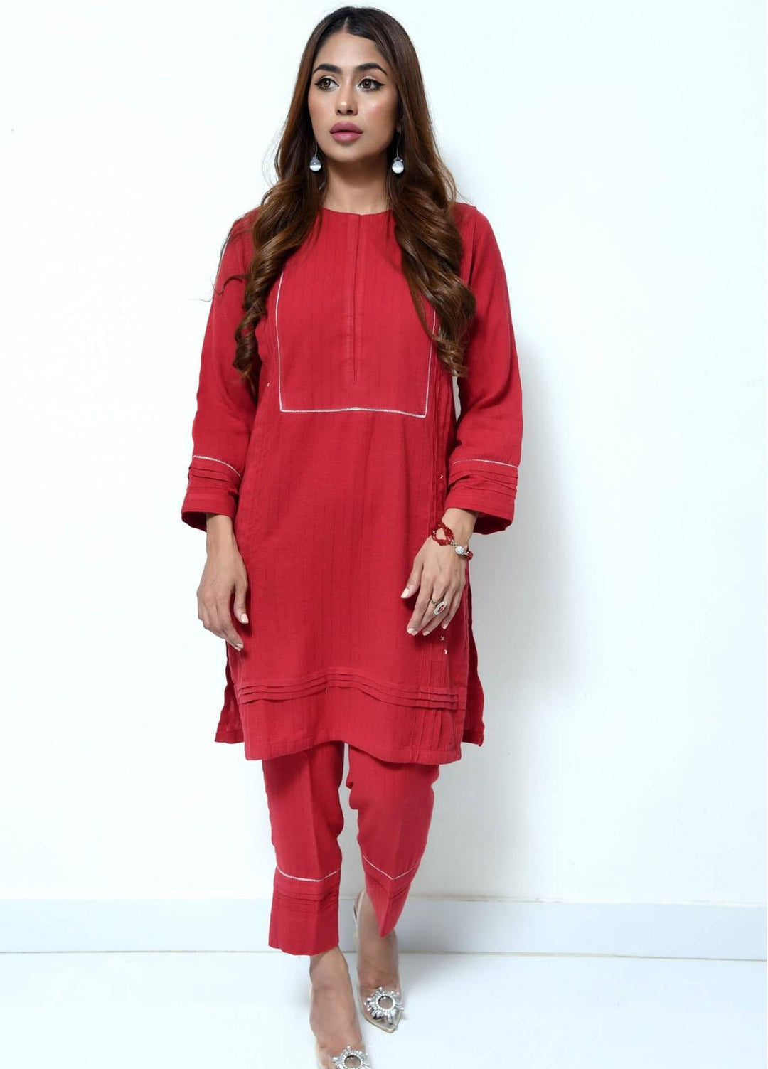 Cyanic Casual Pret  Linen 2 Piece Suit CYN23CP Ruby