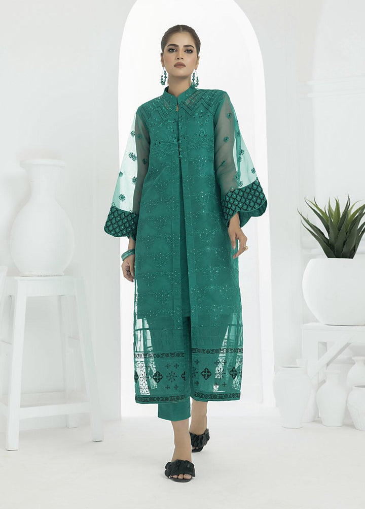 Cyanic Casual Pret  Organza 2 Piece Suit CYN22ZP Jade