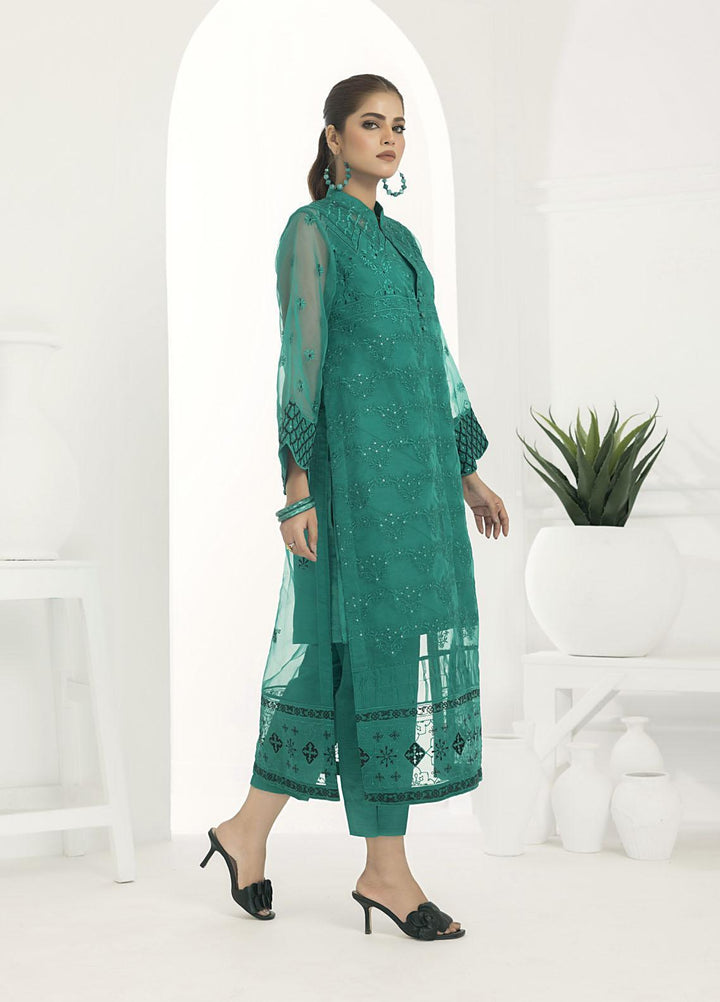 Cyanic Casual Pret  Organza 2 Piece Suit CYN22ZP Jade