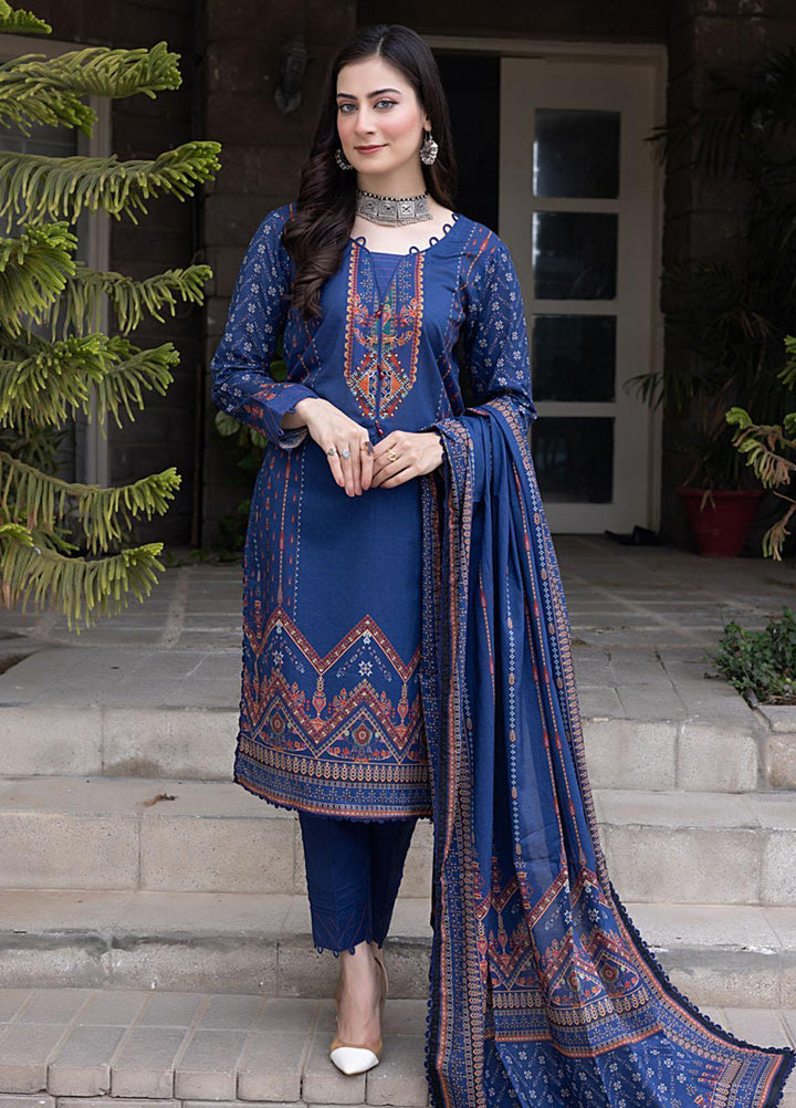 Salina By Regalia Textiles Printed Cotton Suits Unstitched 3 Piece RGT23SMS D-01 - Mid Summer Collection