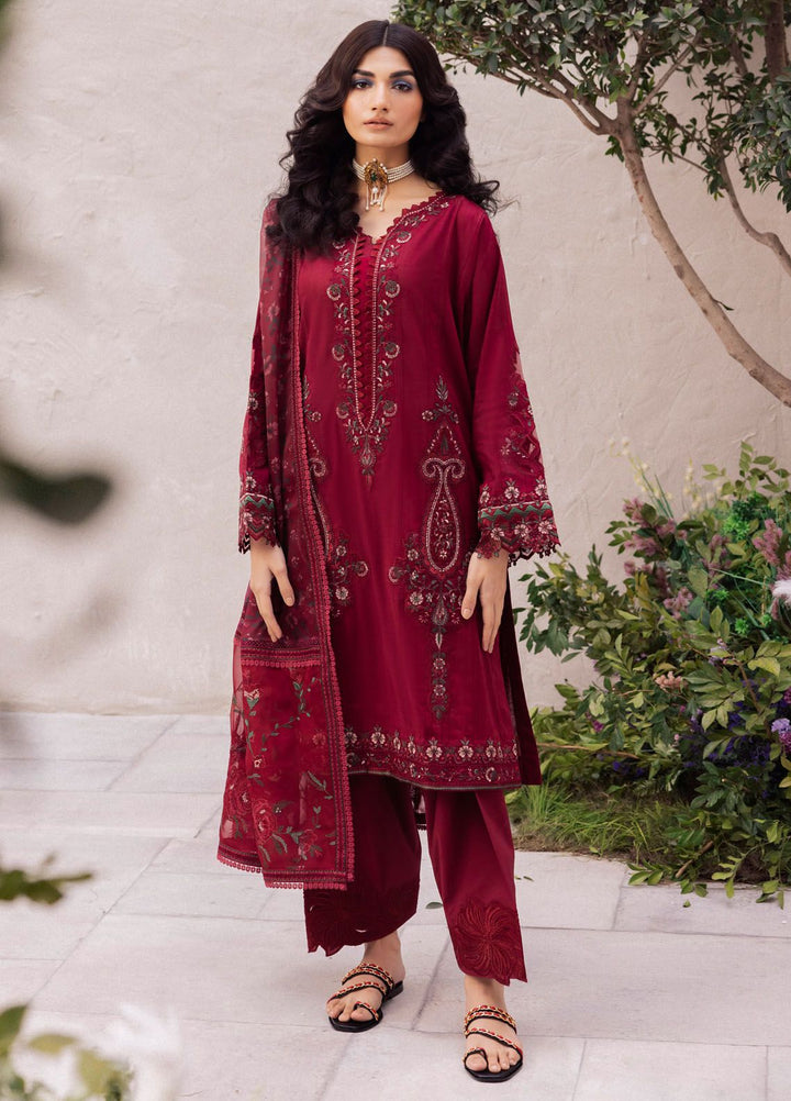 Dahlia by Iznik Embroidered Lawn Suits Unstitched 3 Piece IZ24D DL-01 Gossamer - Summer Collection