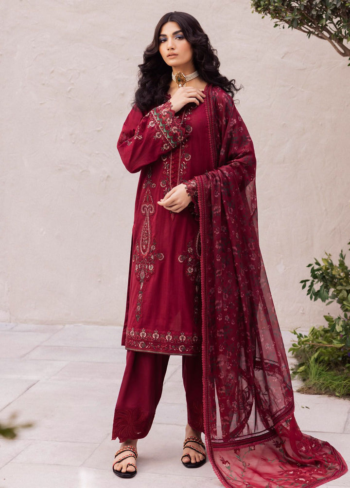 Dahlia by Iznik Embroidered Lawn Suits Unstitched 3 Piece IZ24D DL-01 Gossamer - Summer Collection