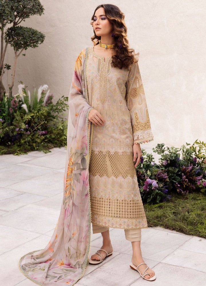 Dahlia by Iznik Embroidered Lawn Suits Unstitched 3 Piece IZ24D DL-03 Cascade - Summer Collection