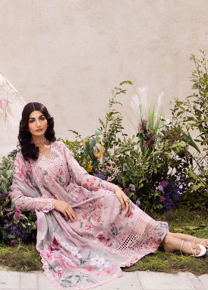 Dahlia by Iznik Embroidered Lawn Suits Unstitched 3 Piece IZ24D DL-09 Whisper - Summer Collection