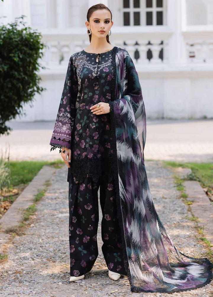 Daily Delights by Nureh Chikankari Lawn Suits Unstitched 3 Piece NU25DC BL-06 - Summer Collection