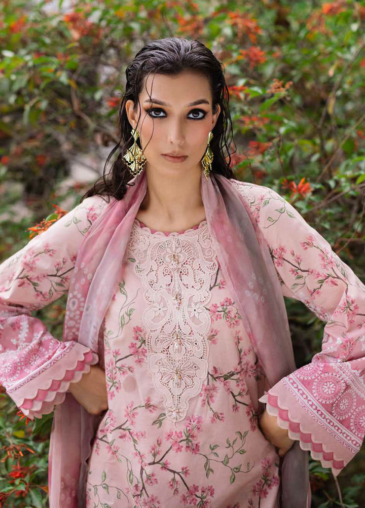 Daily Delights by Nureh Chikankari Lawn Suits Unstitched 3 Piece NU25DC DD-01 - Summer Collection