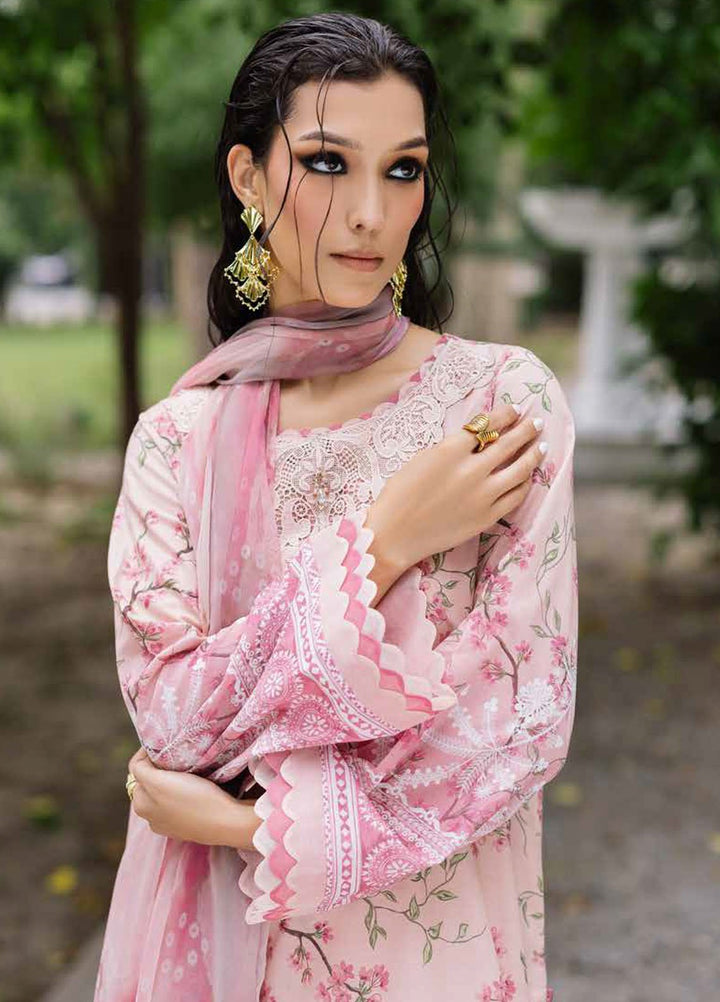 Daily Delights by Nureh Chikankari Lawn Suits Unstitched 3 Piece NU25DC DD-01 - Summer Collection