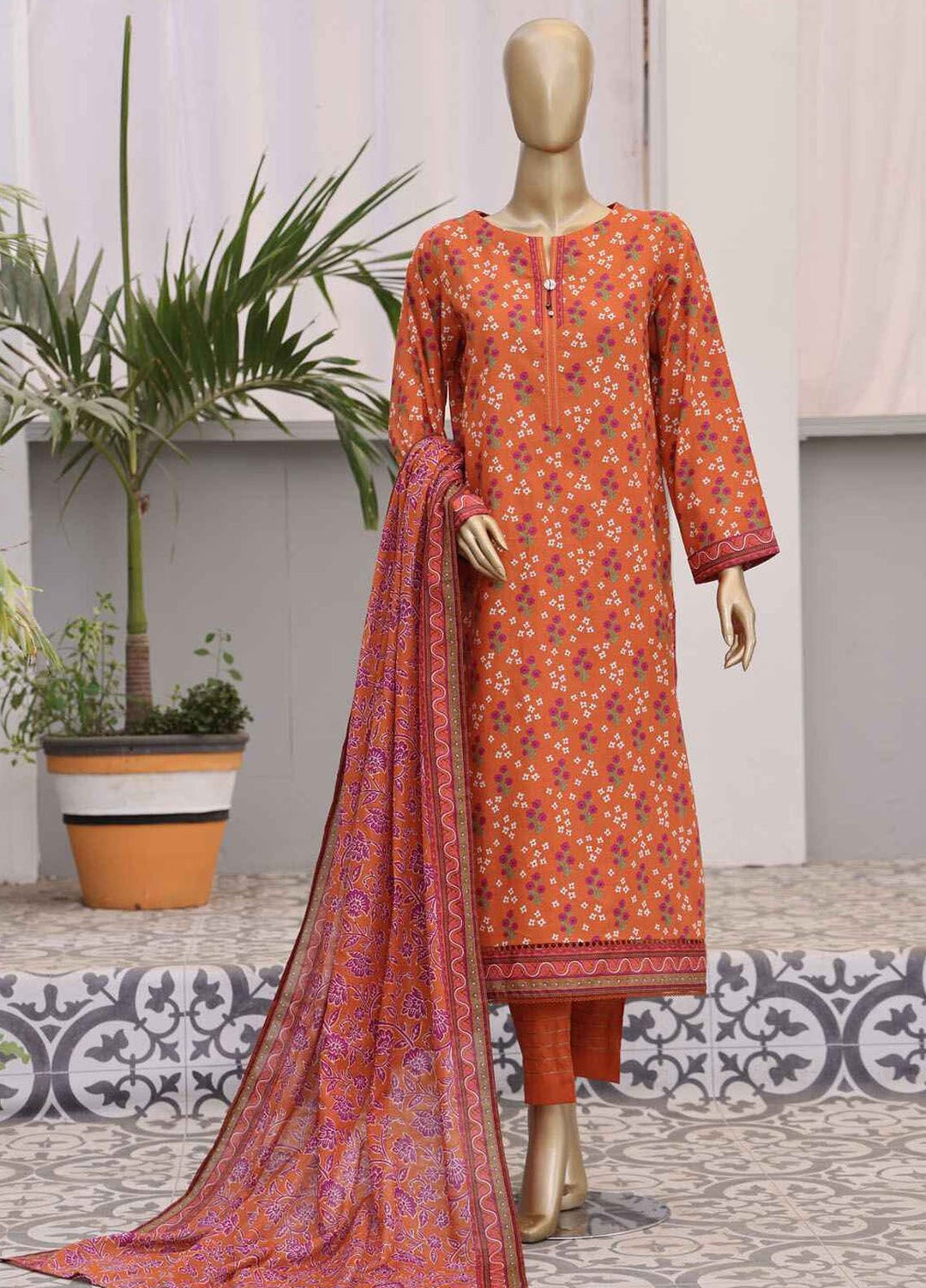 Daily Wear by HZ Textiles Digital Printed Lawn Suits Unstitched 3 Piece HZ25DW PDW-103-A - Summer Collection