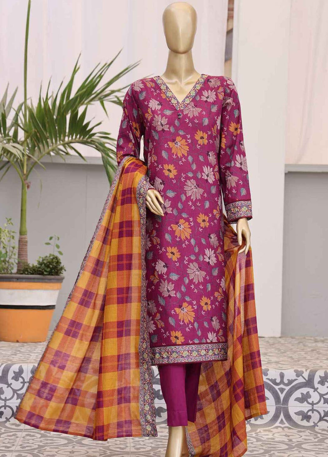 Daily Wear by HZ Textiles Digital Printed Lawn Suits Unstitched 3 Piece HZ25DW PDW-105-A - Summer Collection