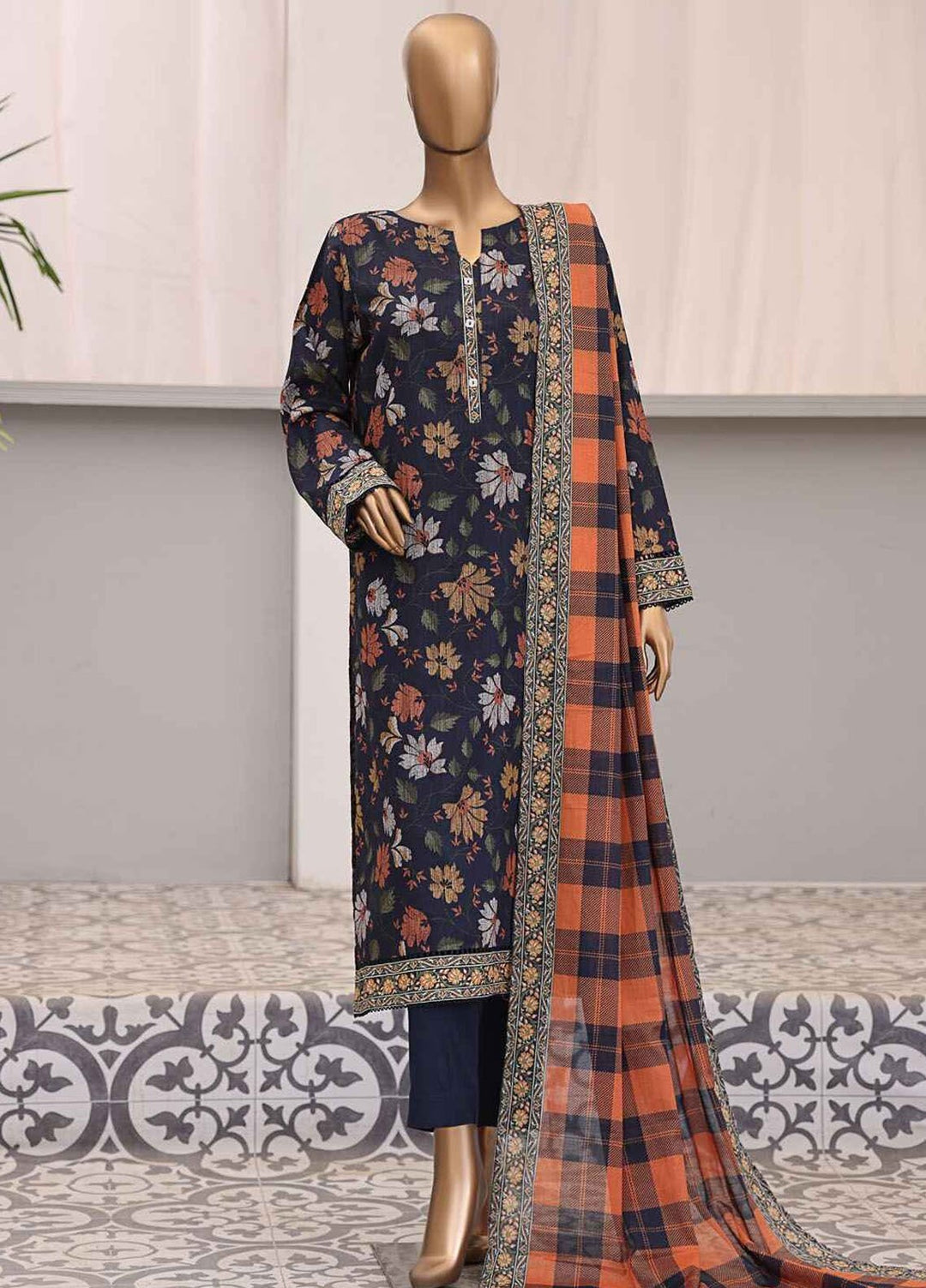 Daily Wear by HZ Textiles Digital Printed Lawn Suits Unstitched 3 Piece HZ25DW PDW-105-B - Summer Collection