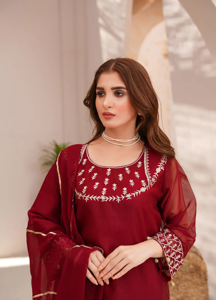 Damask Clothing Pret Embroidered Chiffon 3 Piece Suit Morni