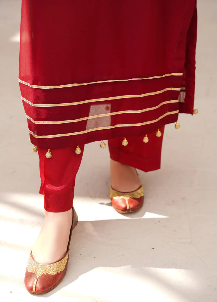 Damask Clothing Pret Embroidered Chiffon 3 Piece Suit Morni