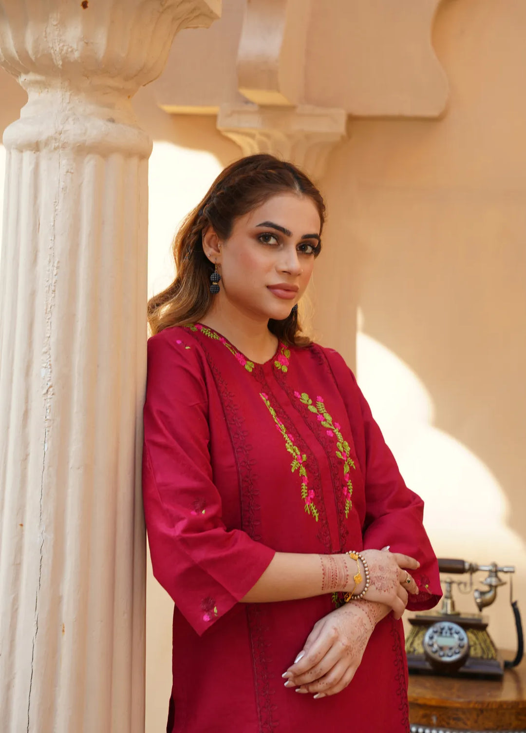 Damask Clothing Pret Embroidered Jacquard 2 Piece Suit Sajni Sehar