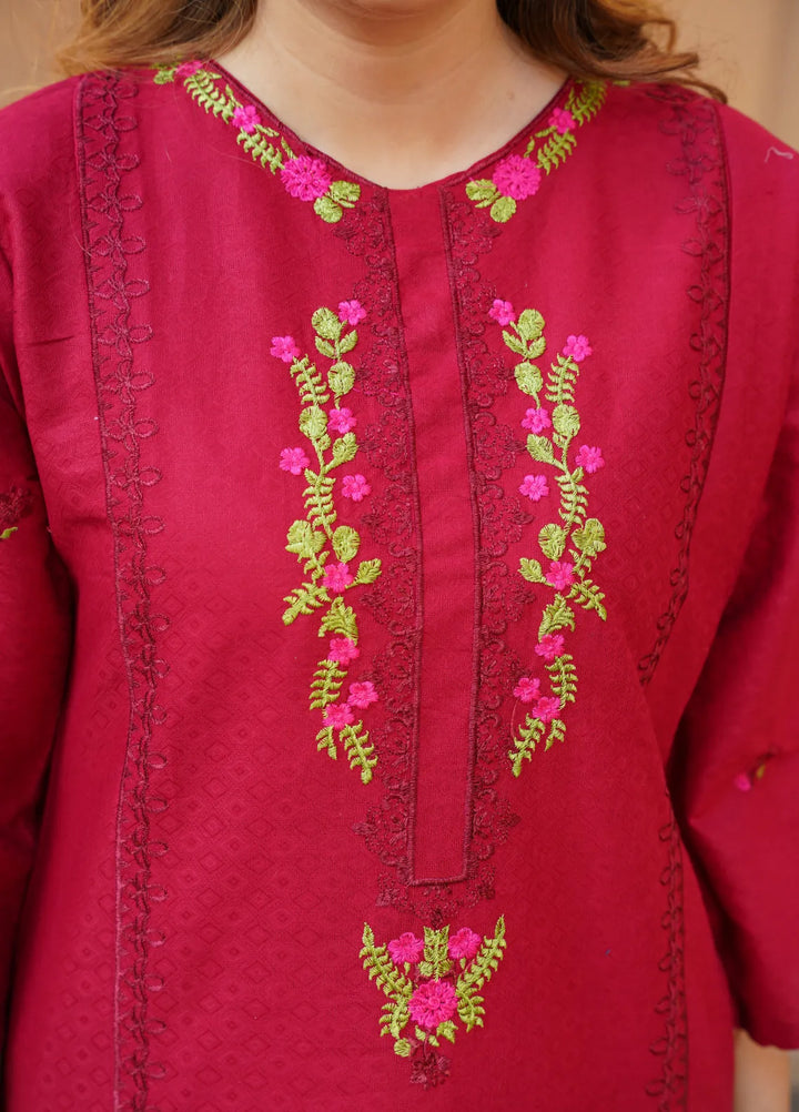 Damask Clothing Pret Embroidered Jacquard 2 Piece Suit Sajni Sehar