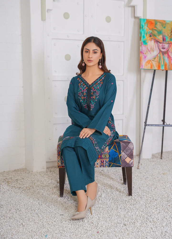 Damask Clothing Pret Embroidered Lawn 2 Piece Suit Sajni