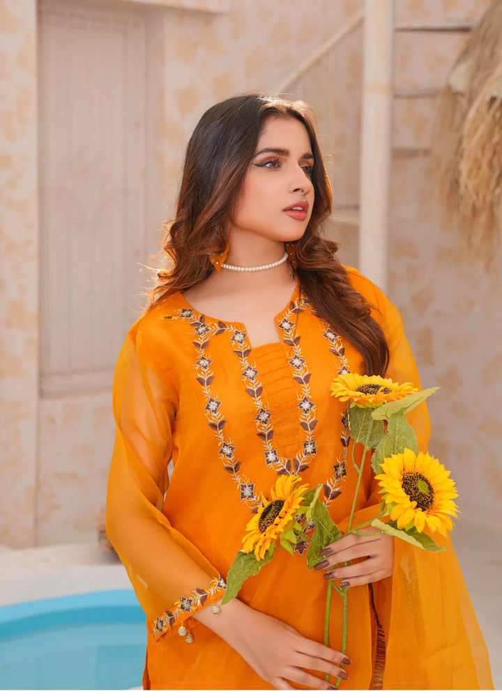 Damask Clothing Pret Embroidered Organza 3 Piece Suit Rasm-E-Hina